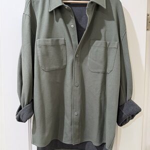 Zara Men's Olive Shirt Jacket